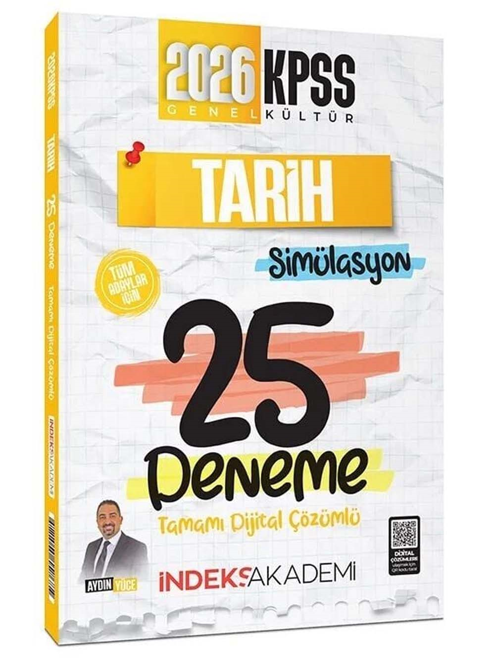 İndeks Akademi 2026 KPSS Tarih Simülasyon 25 Deneme Çözümlü - Aydın Yüce