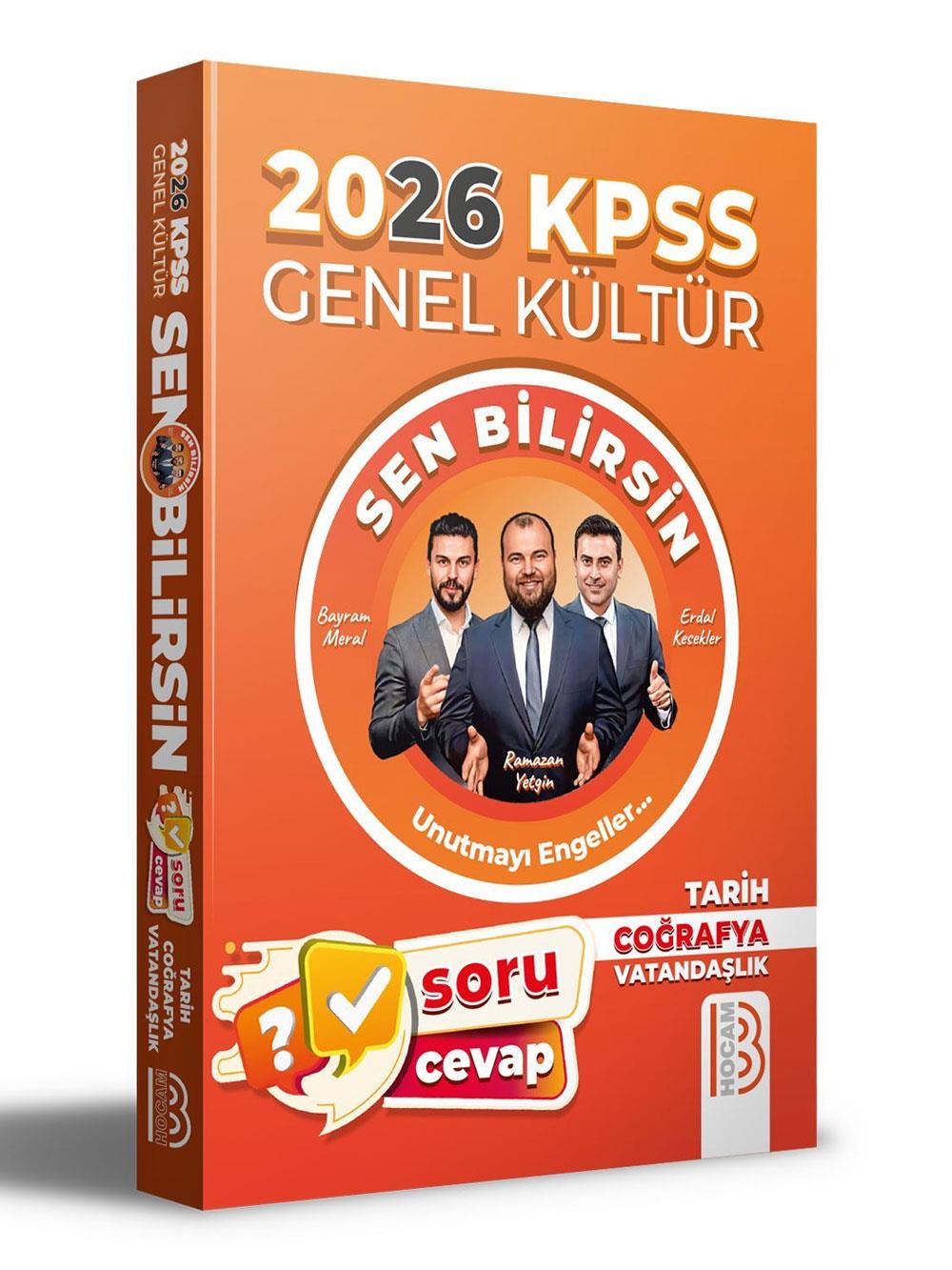 KPSS 2026 Genel Kültür Sen Bilirsin Tarih-Coğrafya-Vatandaşlık Soru Cevap Kitabı Benim Hocam Yayınları