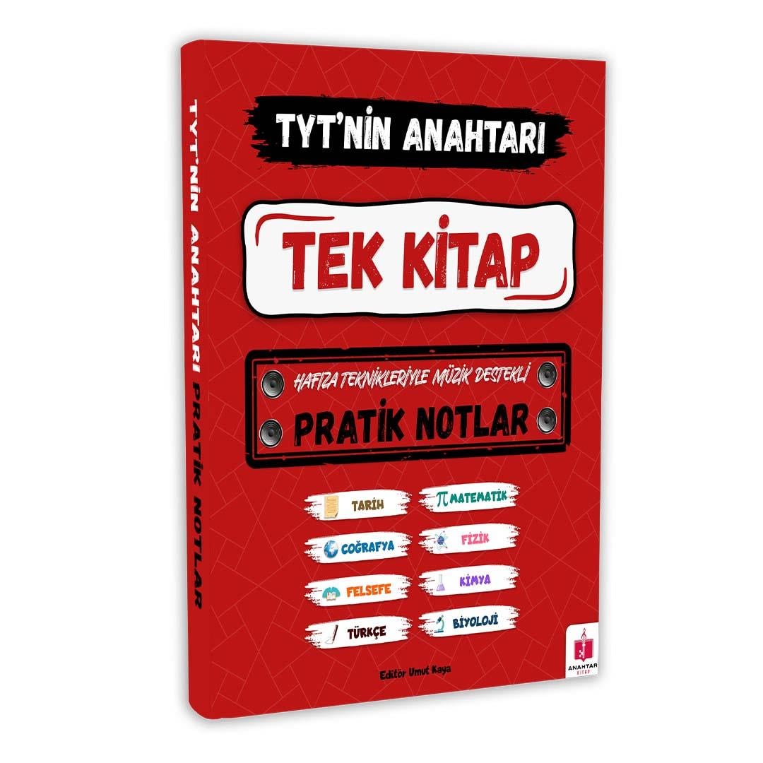 (Outlet) 2024 TYT'nin Anahtarı Tüm Dersler Tek Kitap Hafıza Teknikleriyle Müzik Destekli Pratik Notlar
