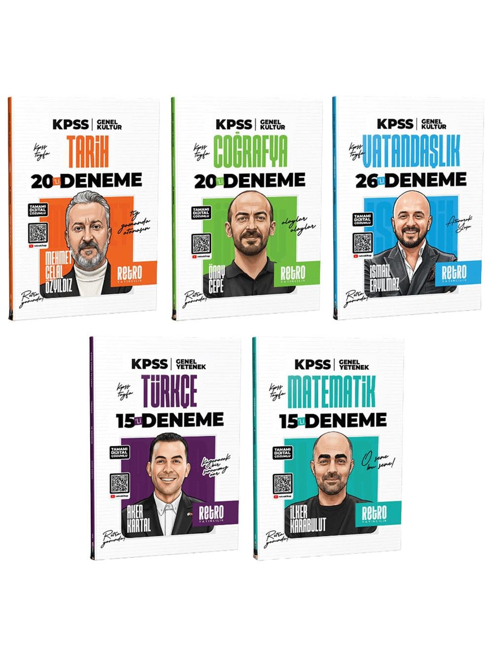 Retro Yayıncılık 2026 KPSS Genel Yetenek Genel Kültür Deneme Seti 5 Kitap