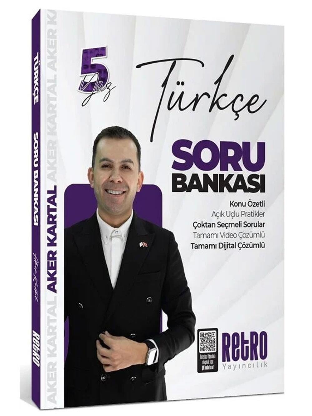 Retro Yayıncılık 2026 KPSS Türkçe 5Yüz Soru Bankası Çözümlü - Aker Kartal