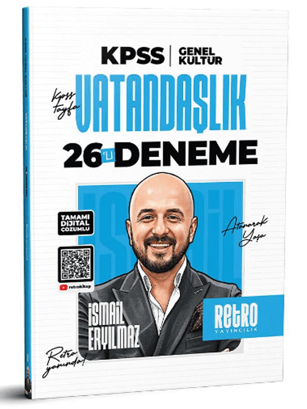 Retro Yayıncılık 2026 KPSS Vatandaşlık 26 Deneme - İsmail Eryılmaz