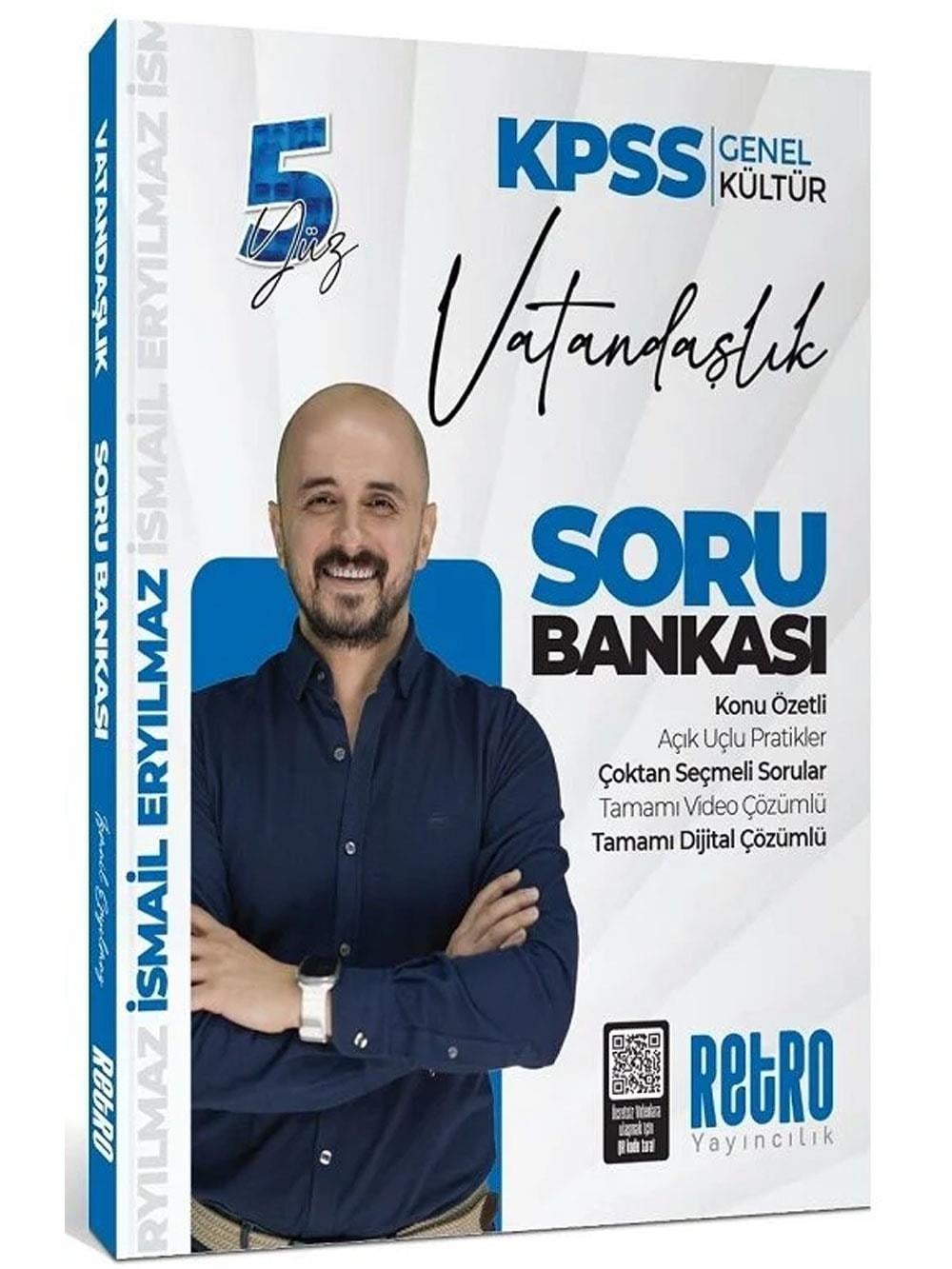 Retro Yayıncılık 2026 KPSS Vatandaşlık 5Yüz Soru Bankası Çözümlü - İsmail Eryılmaz