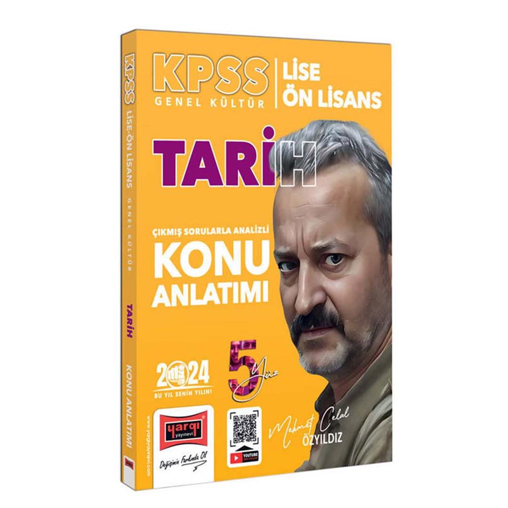 Yargı Yayınları 2024 KPSS Lise Ön Lisans 5Yüz Ekibi Tarih Çıkmış Sorularla Desteklenmiş Konu Anlatımı (Mehmet Celal Özyıldız)