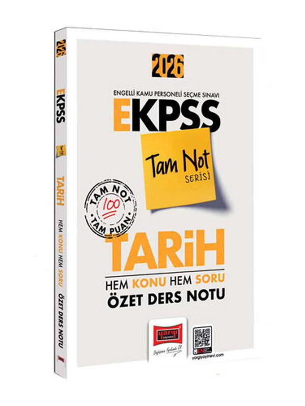 Yargı Yayınları 2026 E-KPSS Tam Not Serisi Tarih Hem Konu Hem Soru Özet Ders Notu