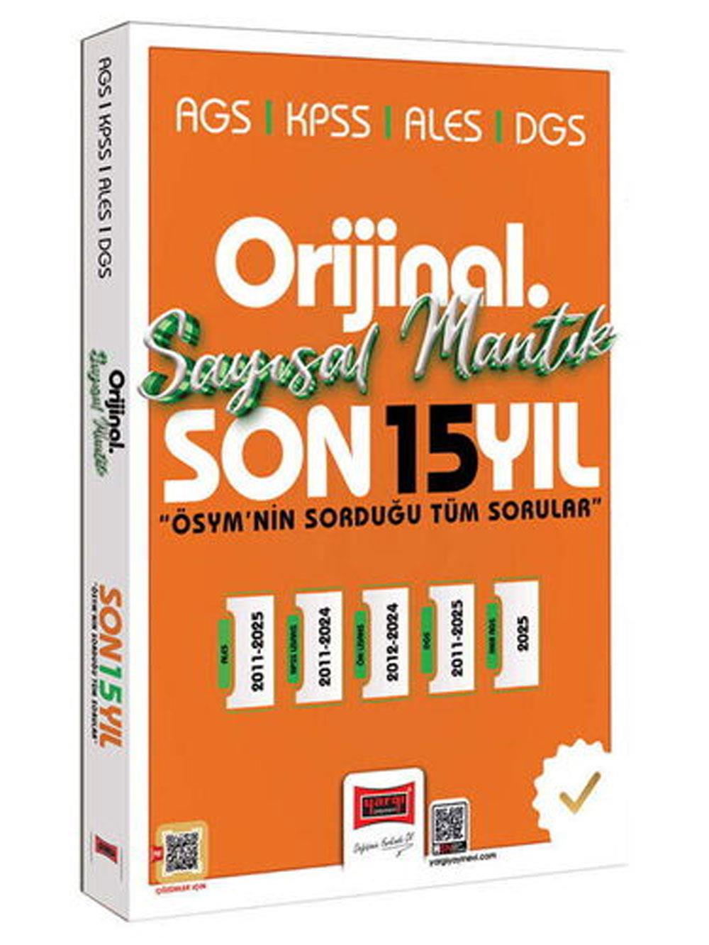 Yargı Yayınları 2026 KPSS AGS ALES DGS Orijinal Sayısal Mantık Son 15 Yıl Çıkmış Sorular