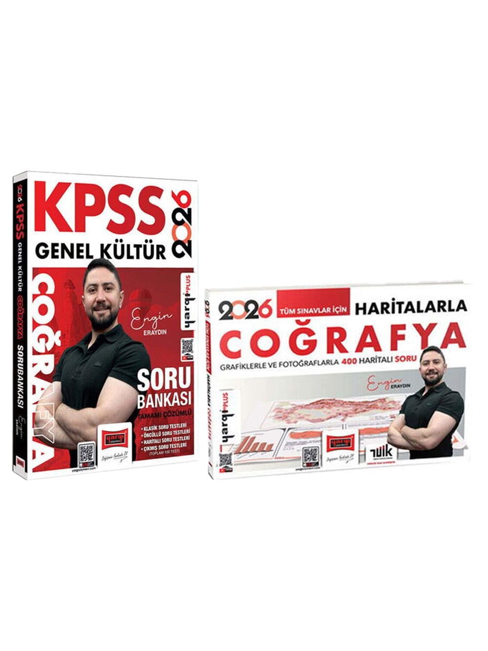 Yargı Yayınları 2026 KPSS Engin Eraydın Soru Bankası + Haritalarla Coğrafya Seti 2 Kitap