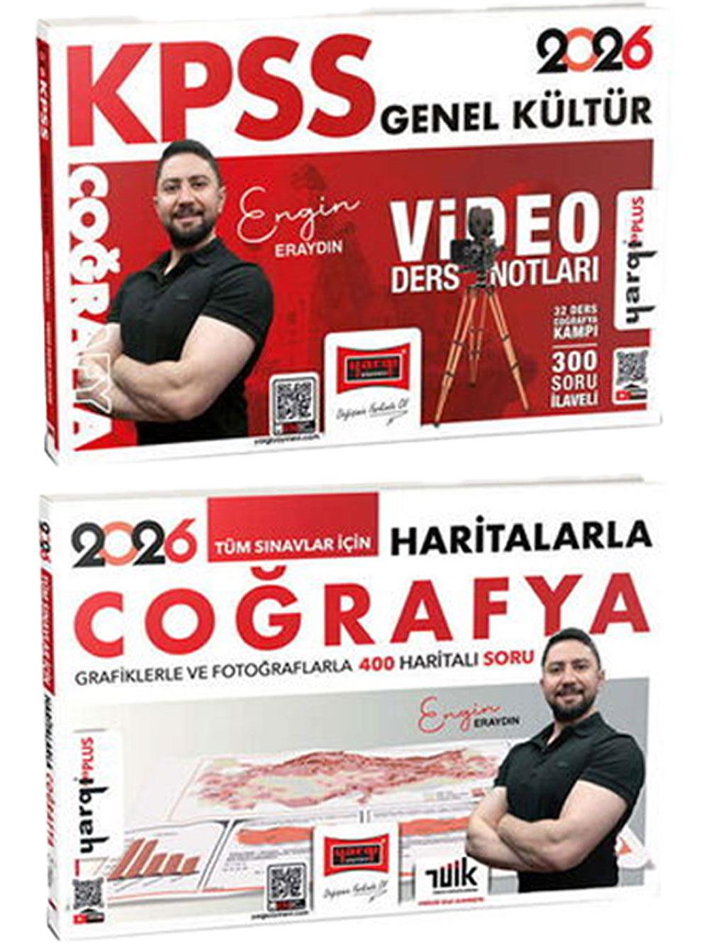 Yargı Yayınları 2026 KPSS Engin Eraydın Video Ders Notları + Haritalarla Coğrafya Seti 2 Kitap