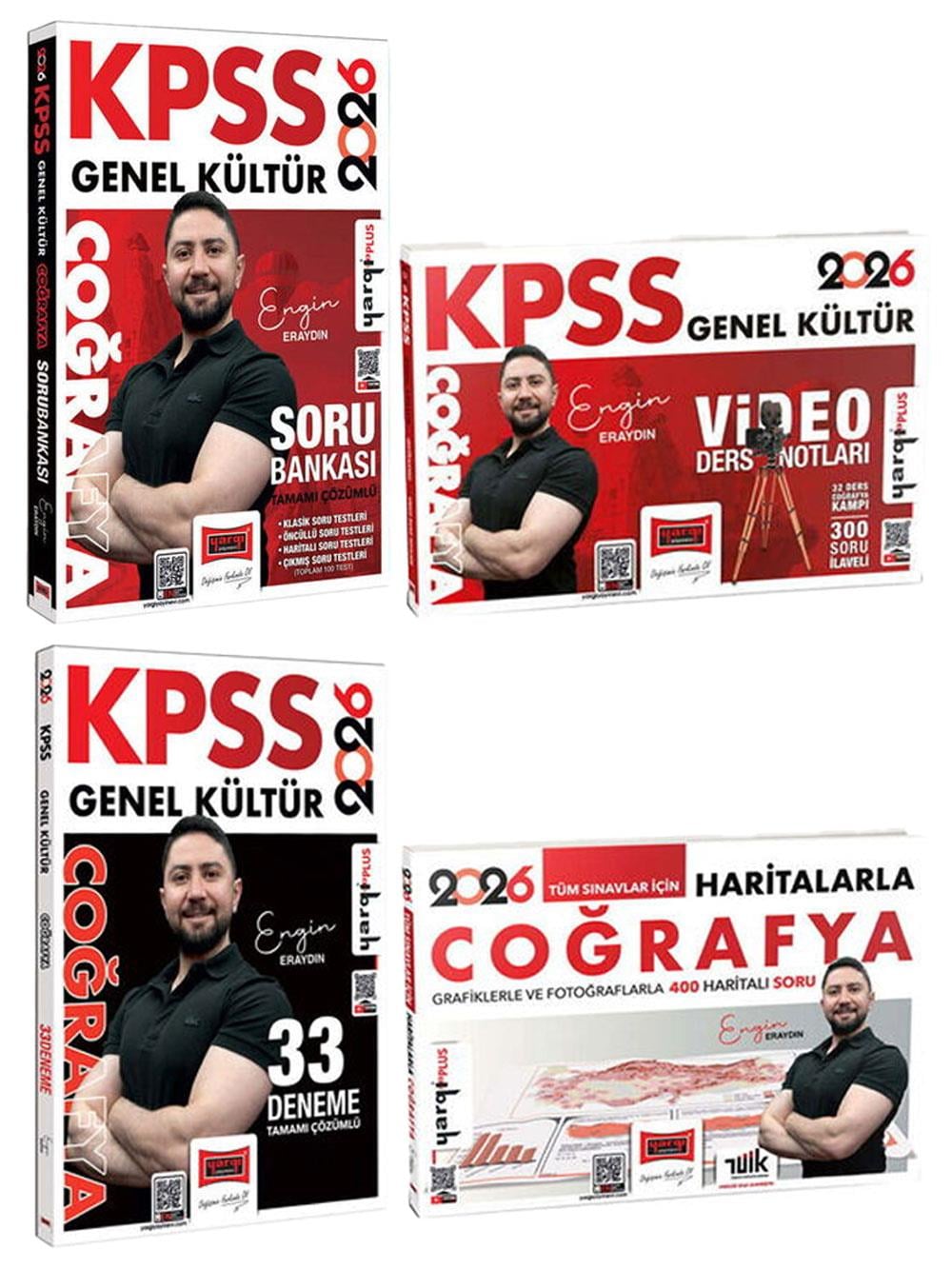 Yargı Yayınları 2026 KPSS Engin Eraydın Süper Coğrafya Seti (Soru Bankası + Deneme + Ders Notları + Haritalarla Coğrafya)