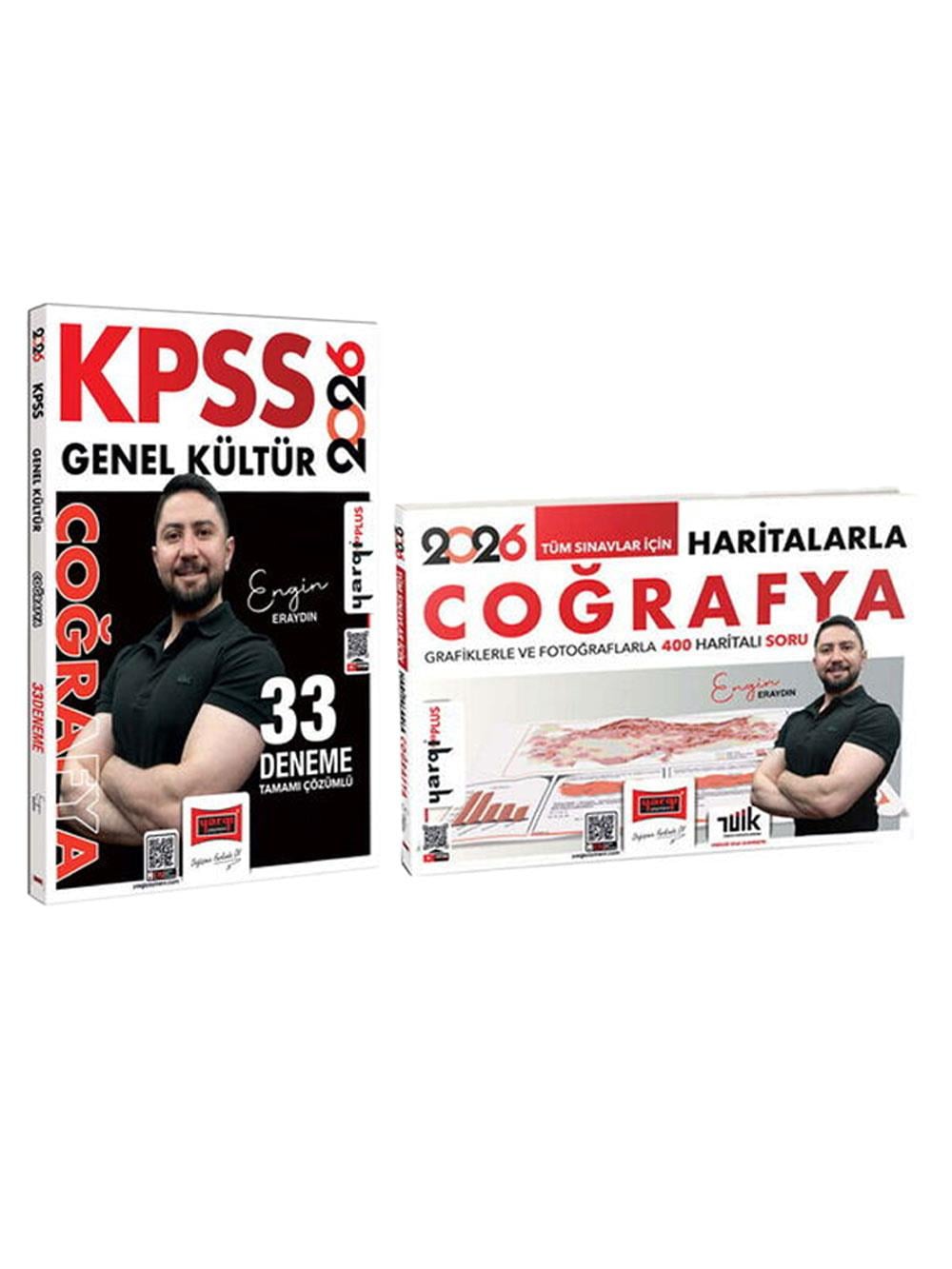Yargı Yayınları 2026 KPSS Engin Eraydın Coğrafya 33 Deneme ve Haritalarla Coğrafya Seti 2 Kitap