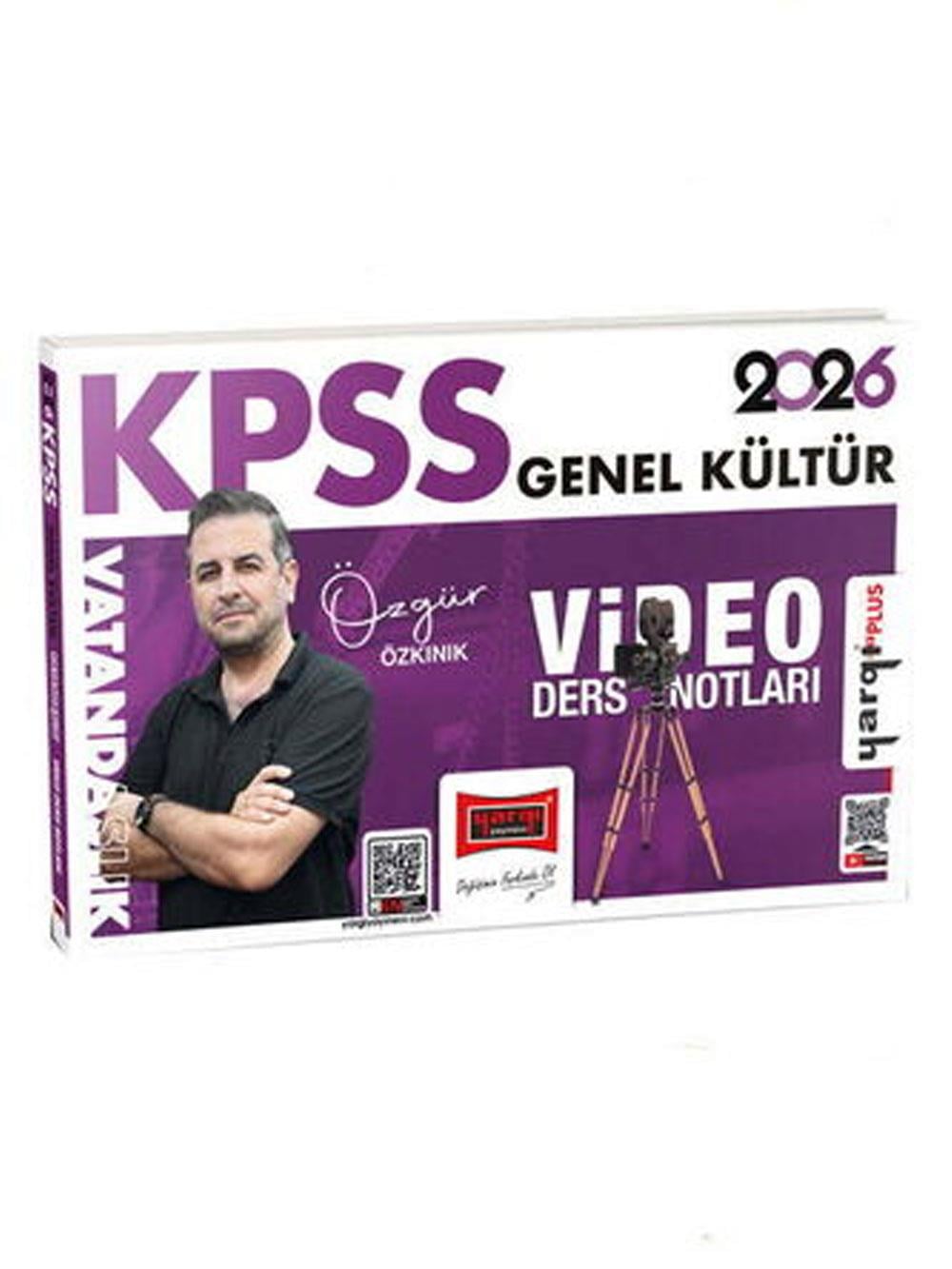 Yargı Yayınları 2026 KPSS Genel Kültür Vatandaşlık Video Ders Notları (Özgür Özkınık)
