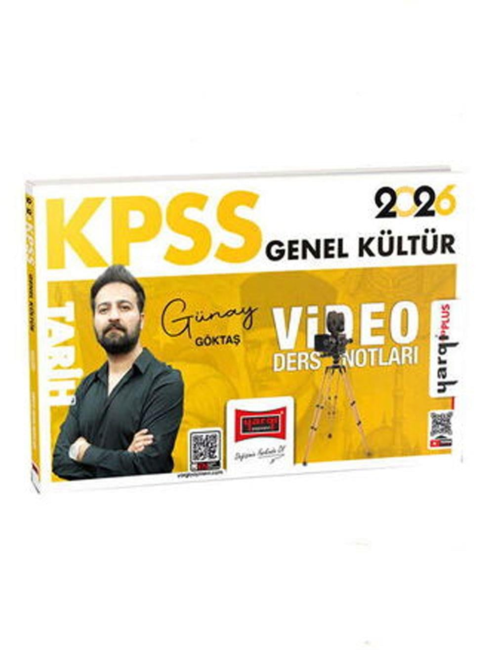 Yargı Yayınları 2026 KPSS Genel Kültür Tarih Video Ders Notları (Günay Göktaş)
