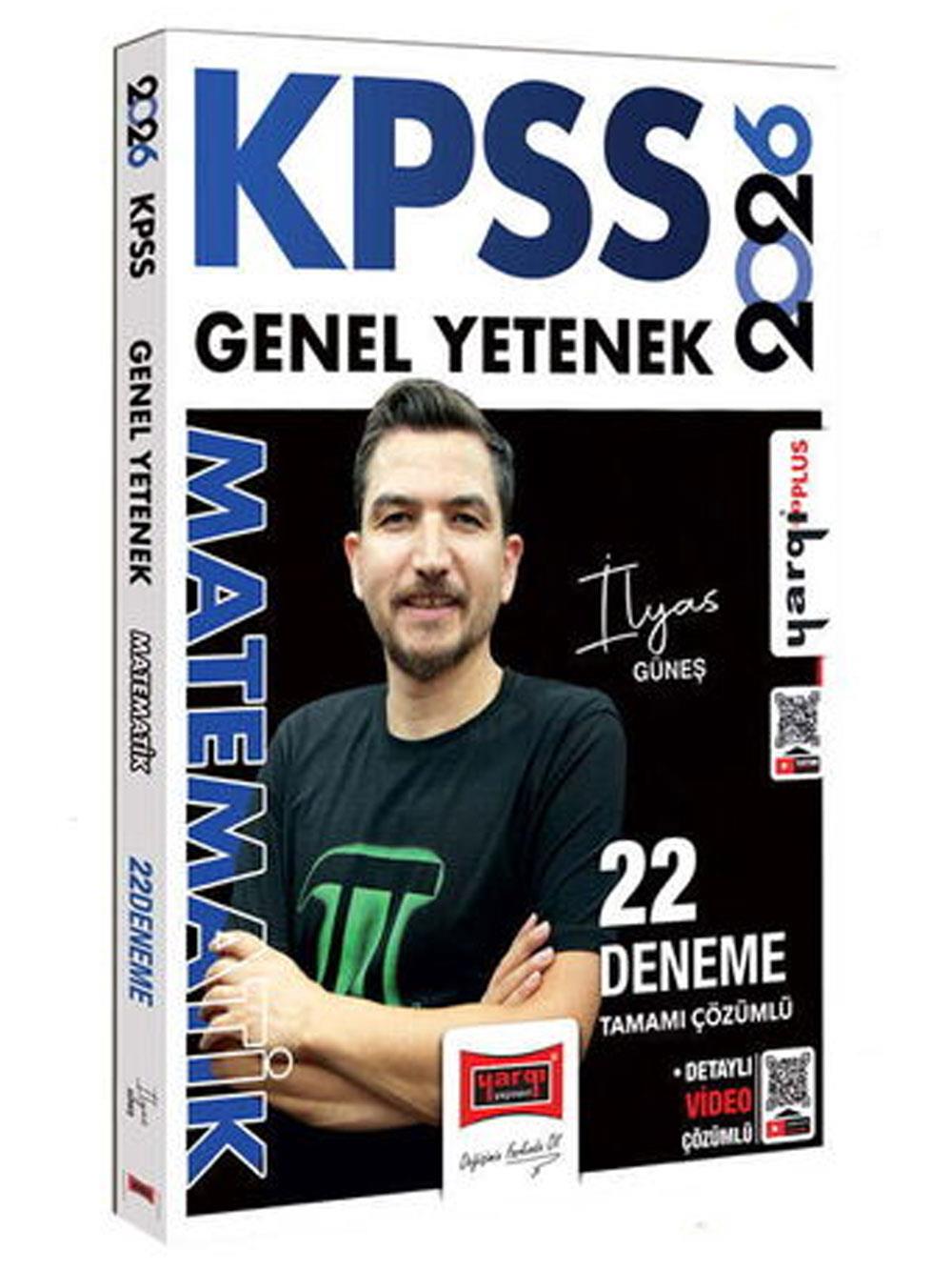 Yargı Yayınları 2026 KPSS Genel Yetenek Tamamı Çözümlü Matematik 22 Deneme (İlyas Güneş)