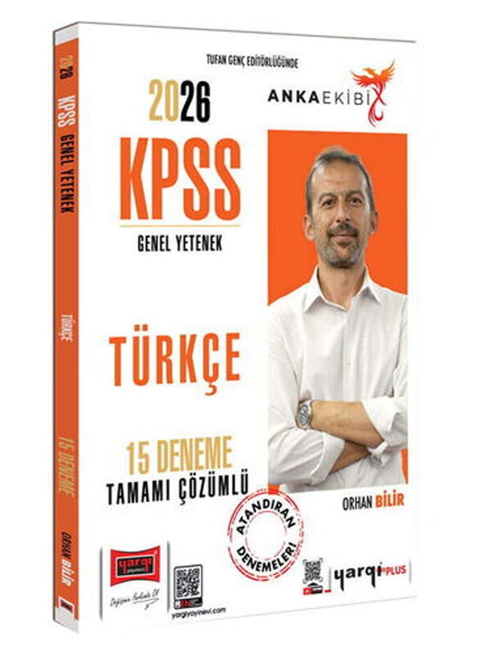 Yargı Yayınları 2026 KPSS Genel Yetenek Anka Ekibi Tamamı Çözümlü Türkçe 15 Deneme