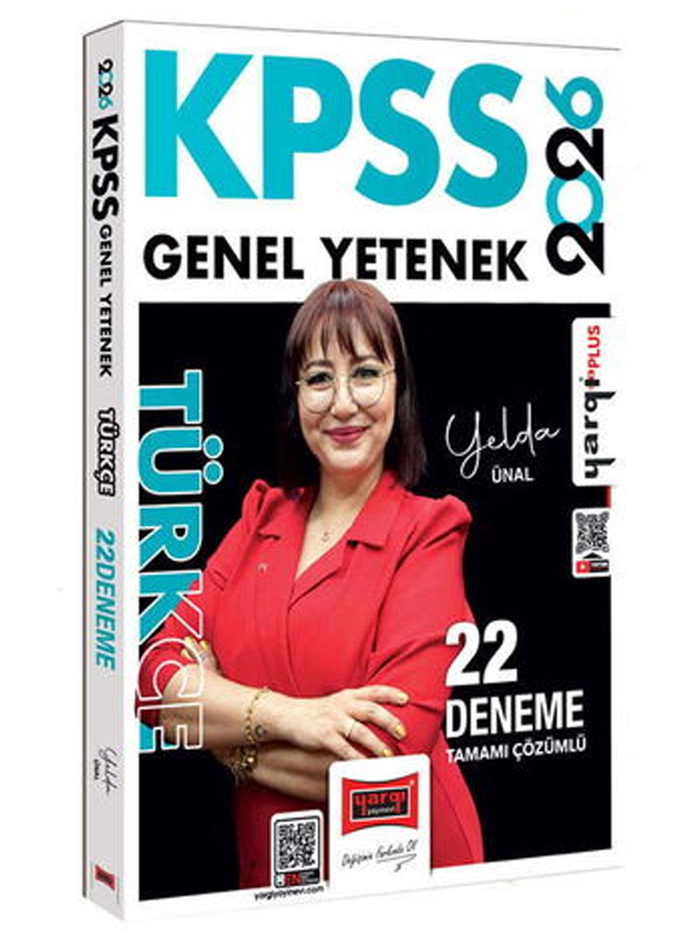 Yargı Yayınları 2026 KPSS Genel Yetenek Tamamı Çözümlü Türkçe 22 Deneme (Yelda Ünal)