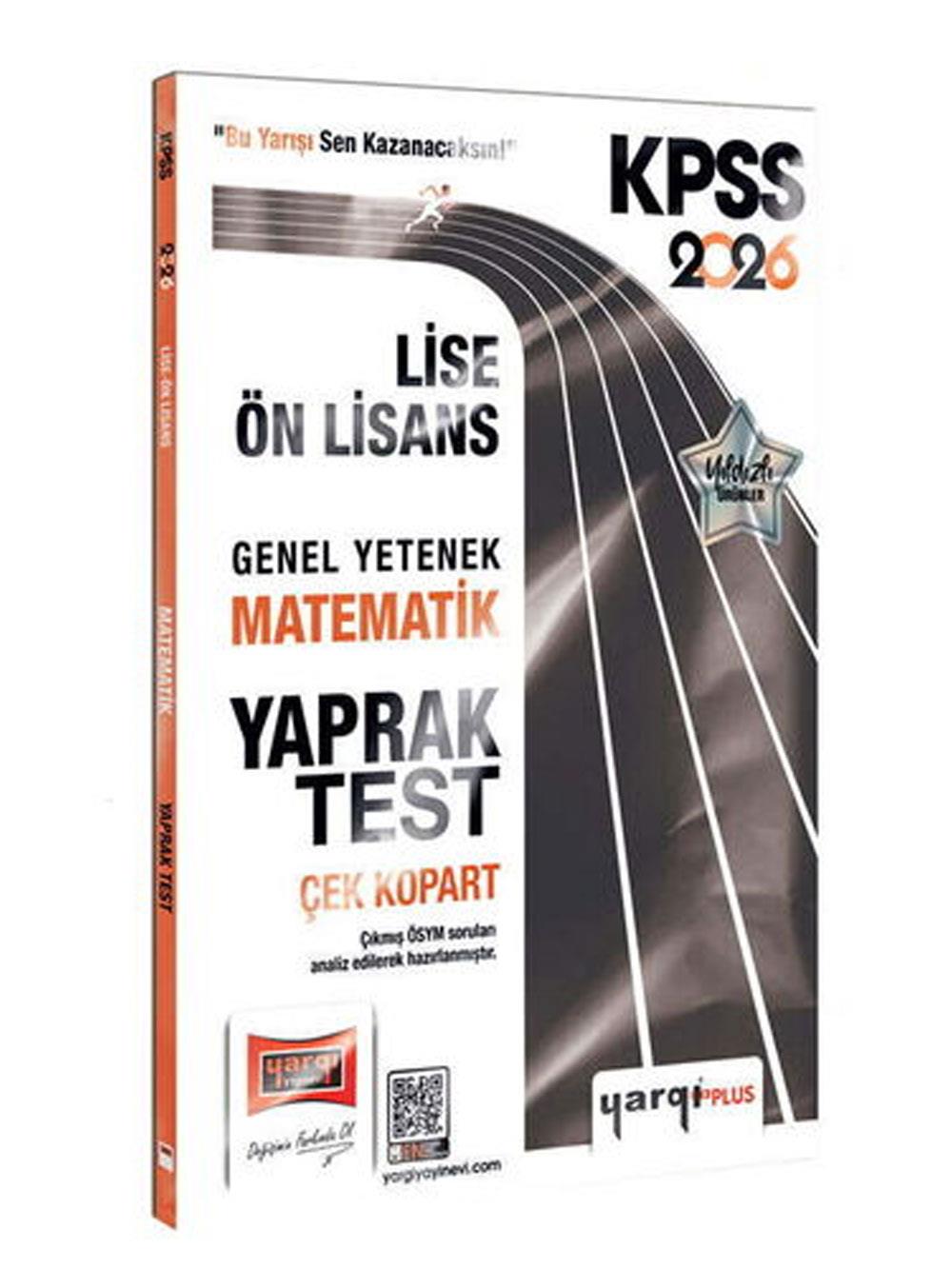 Yargı Yayınları 2026 KPSS Lise-Ön Lisans Genel Yetenek Matematik Çek Kopart Yaprak Test