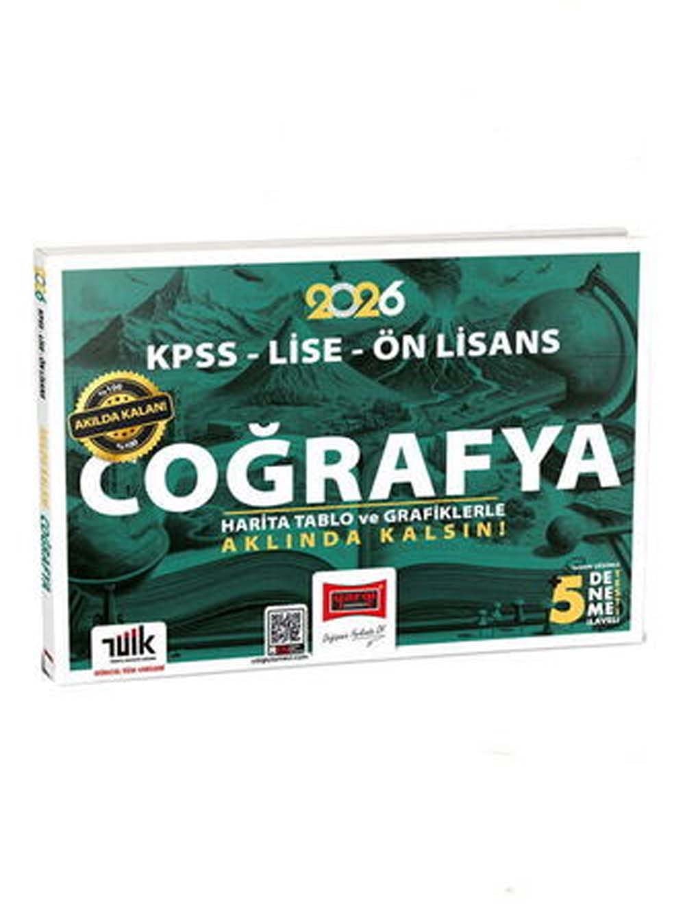 Yargı Yayınları 2026 KPSS - Lise - Ön Lisans Akılda Kalan Coğrafya Harita Tablo ve Grafiklerle +5 Deneme İlaveli