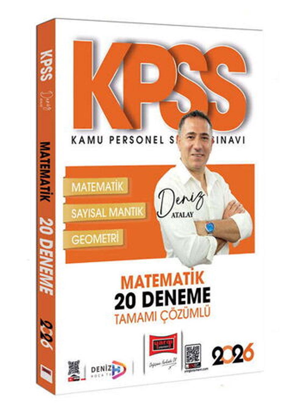 Yargı Yayınları 2026 KPSS Tamamı Çözümlü Matematik 20 Deneme (Deniz Atalay)