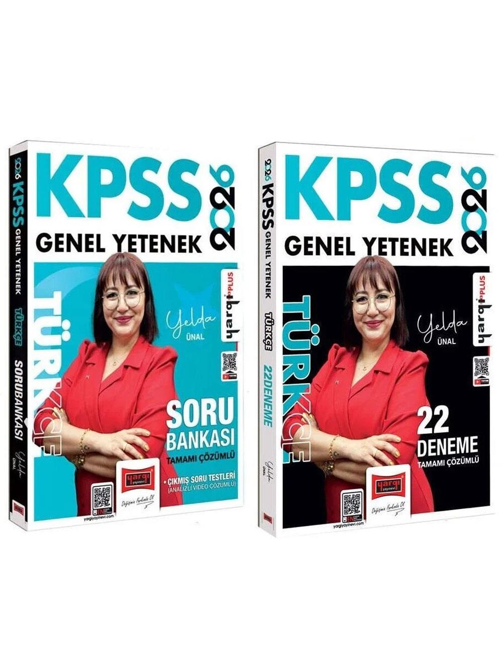 Yargı Yayınları 2026 KPSS Türkçe Soru Bankası + 22 Deneme 2 li Set - Yelda Ünal