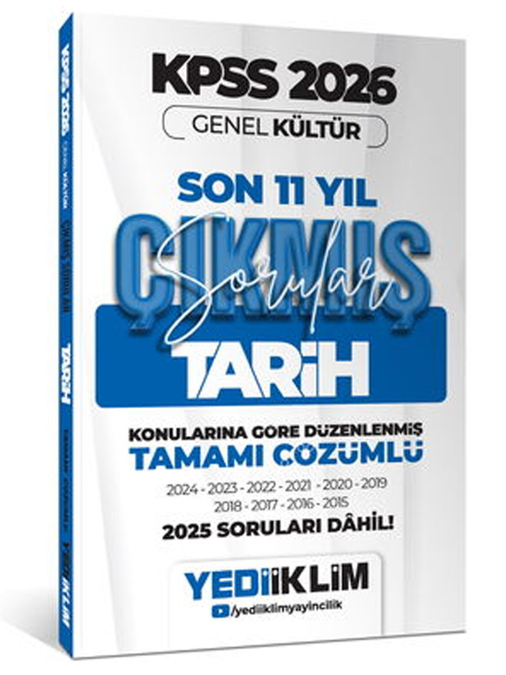 Yediiklim 2026 KPSS Genel Kültür Tarih Konularına Göre Tamamı Çözümlü Son 11 Yıl Çıkmış Sorular