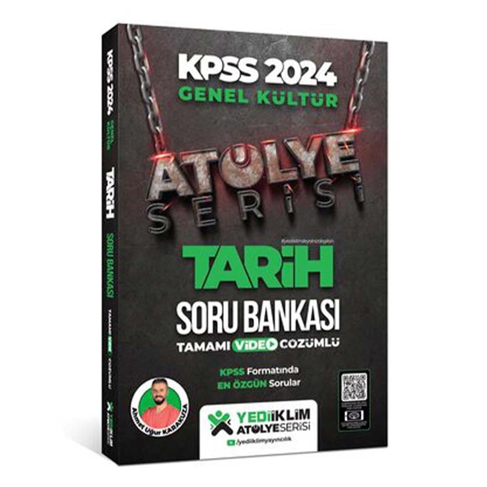 Yediiklim Yayınları 2024 Kpss Atölye Serisi Tarih Tamamı Video Çözümlü Soru Bankası