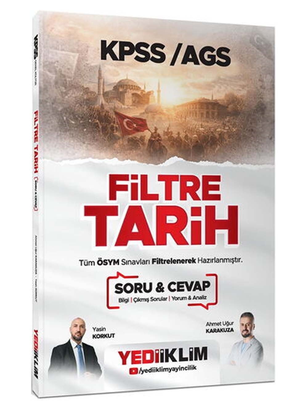 Yediiklim Yayınları 2026 KPSS AGS Filtre Tarih Soru Cevap Yasin Korkut, Ahmet Uğur Karakuza