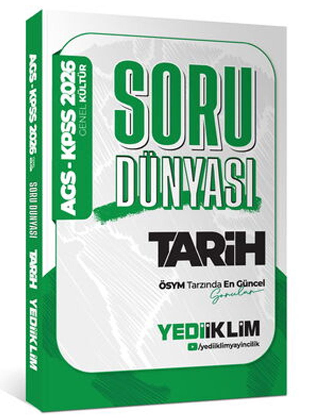 Yediiklim Yayınları 2026 KPSS-AGS Genel Kültür Tarih Soru Dünyası