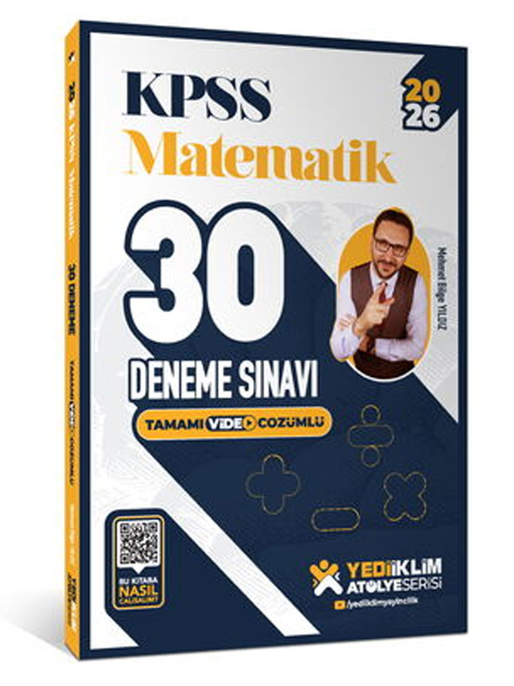 Yediiklim Yayınları 2026 KPSS Atölye Serisi Matematik 30 Deneme Sınavı Tamamı Video Çözümlü Mehmet Bilge Yıldız