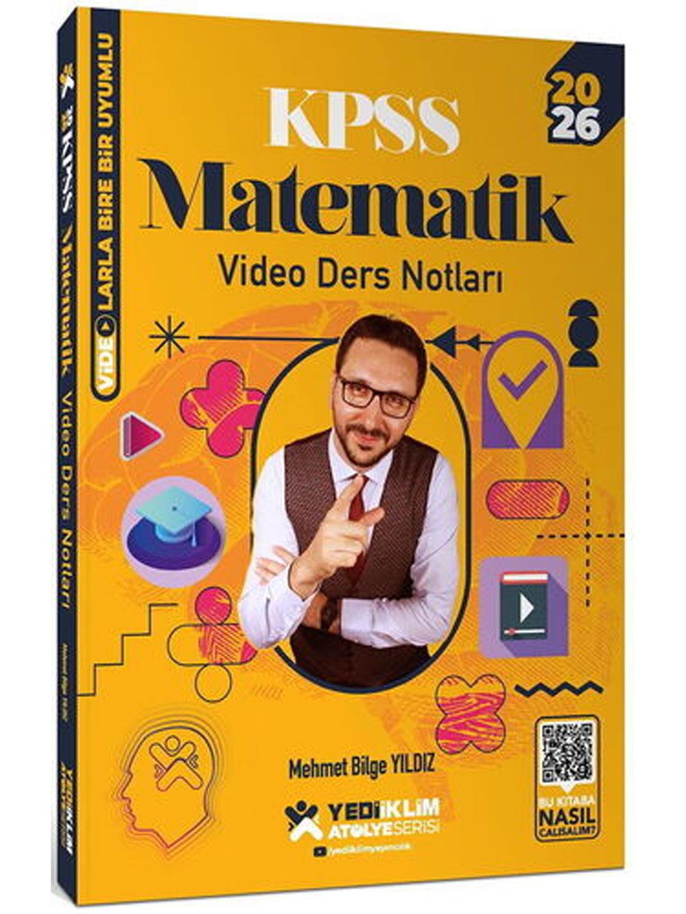 Yediiklim Yayınları 2026 KPSS Atölye Serisi Genel Yetenek Matematik Video Ders Notları Mehmet Bilge Yıldız