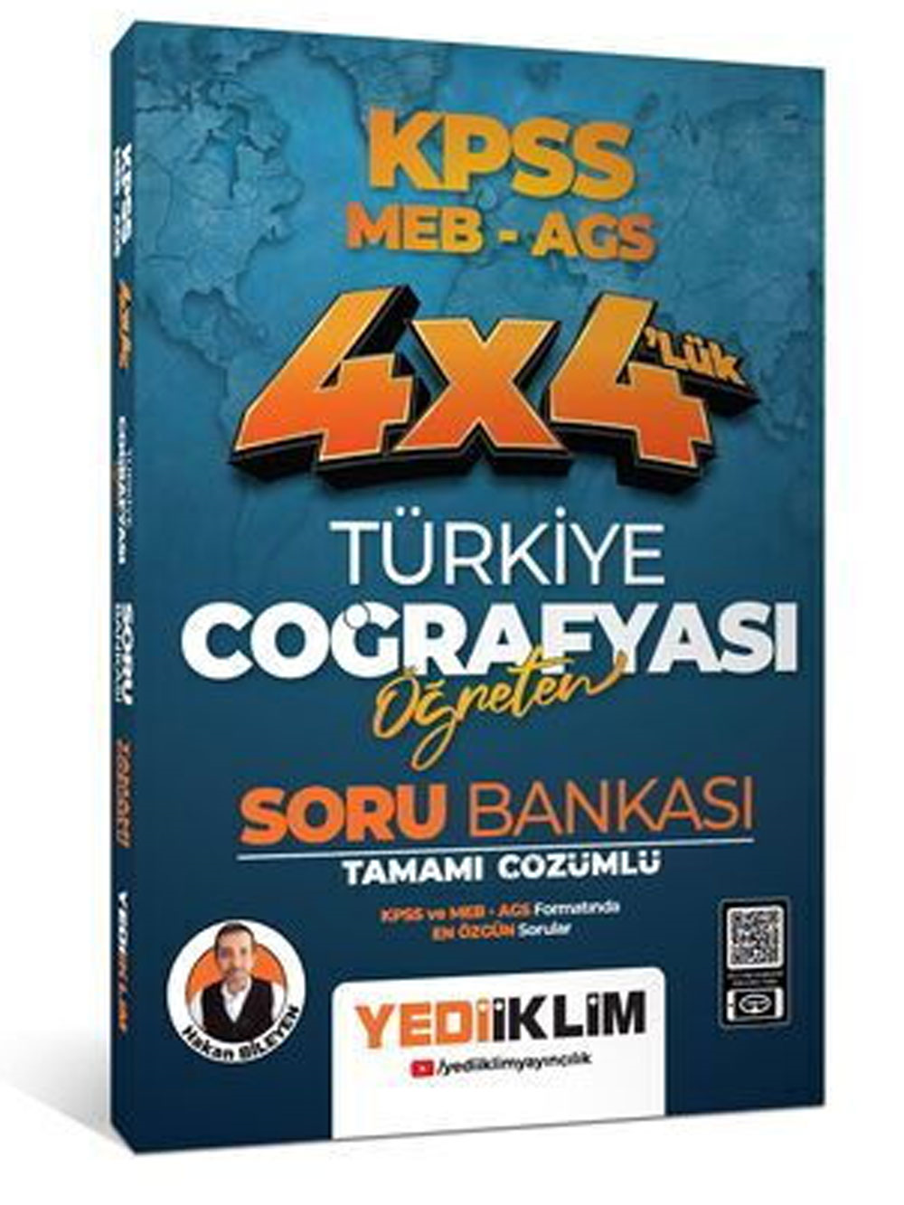 Yediiklim Yayınları 2026 KPSS MEB AGS 4X4 Öğreten Türkiye Coğrafyası Tamamı Çözümlü Soru Bankası Hakan Bileyen