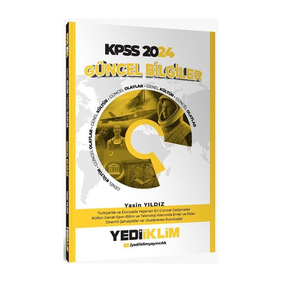 Yediiklim Yayınları KPSS 2024 Güncel Bilgiler 7 Deneme İlaveli Renkli
