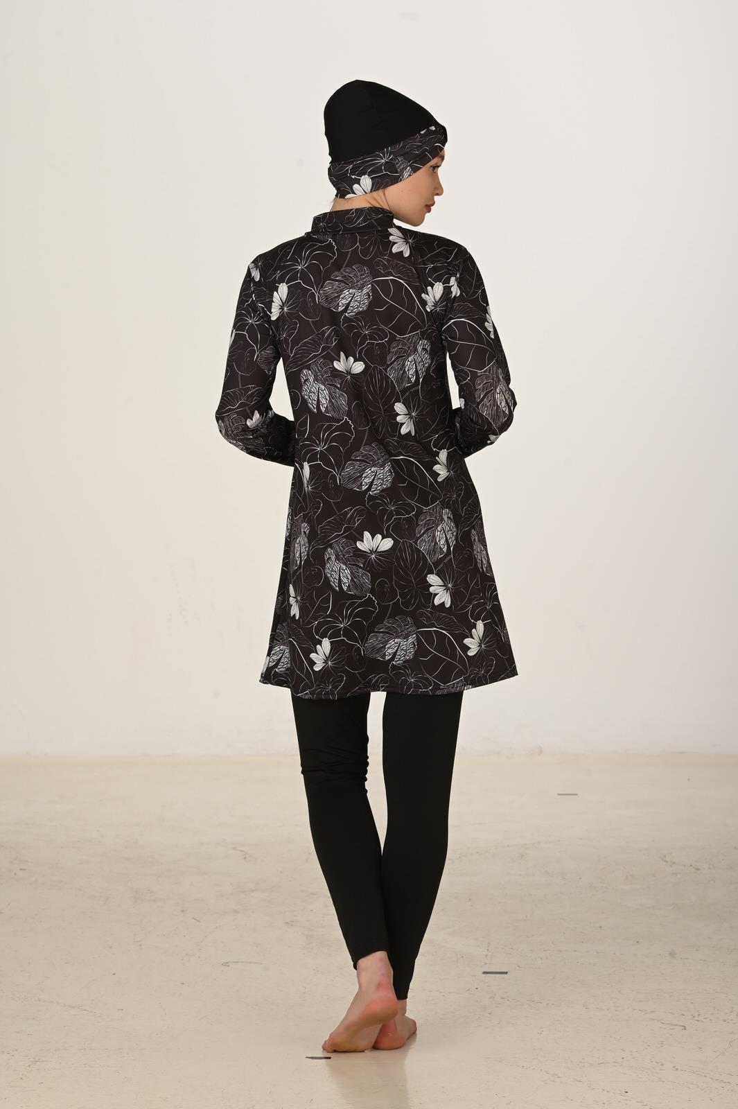 Tam Kapalı Likralı Tesettür Mayo 3418