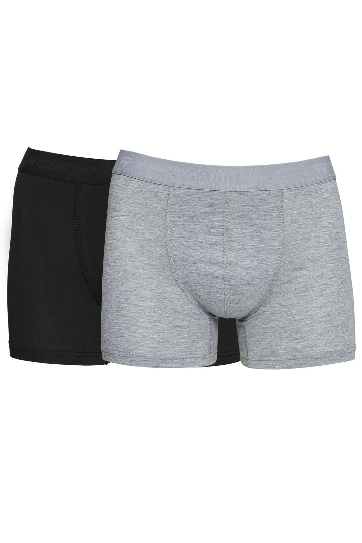 Erkek 2'li Pamuklu Likralı Esnek Kumaş Boxer Set 7811-2