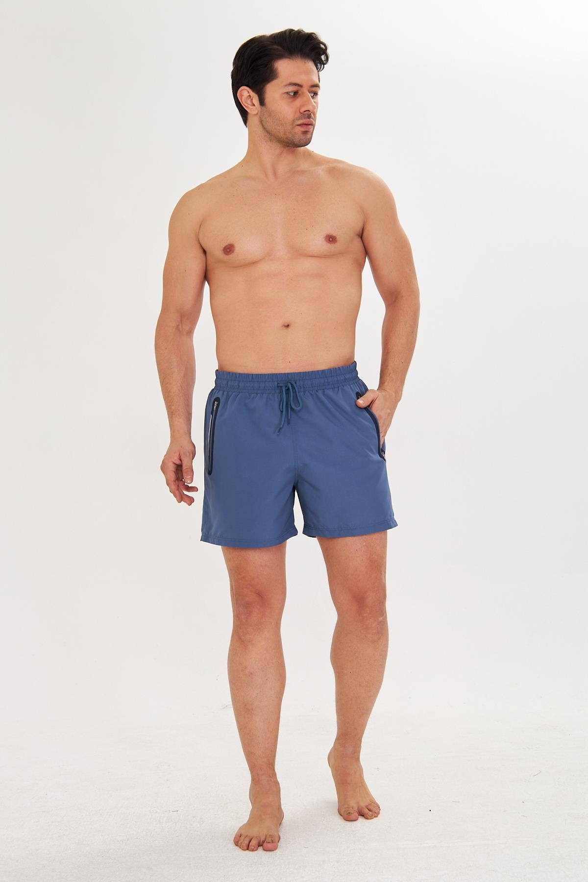 Erkek Deniz Şort Mayo İndigo 2607-İ