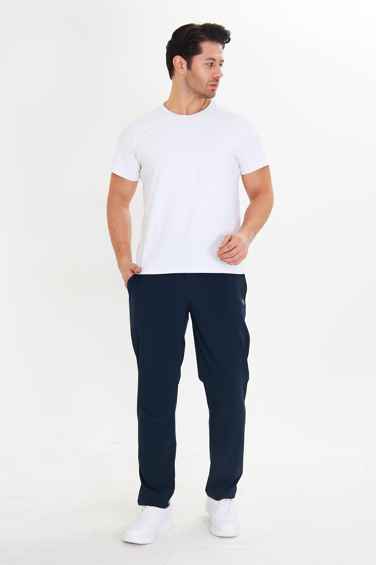 Erkek StretchFit Esnek Eşofman Altı Lacivert 2660-L