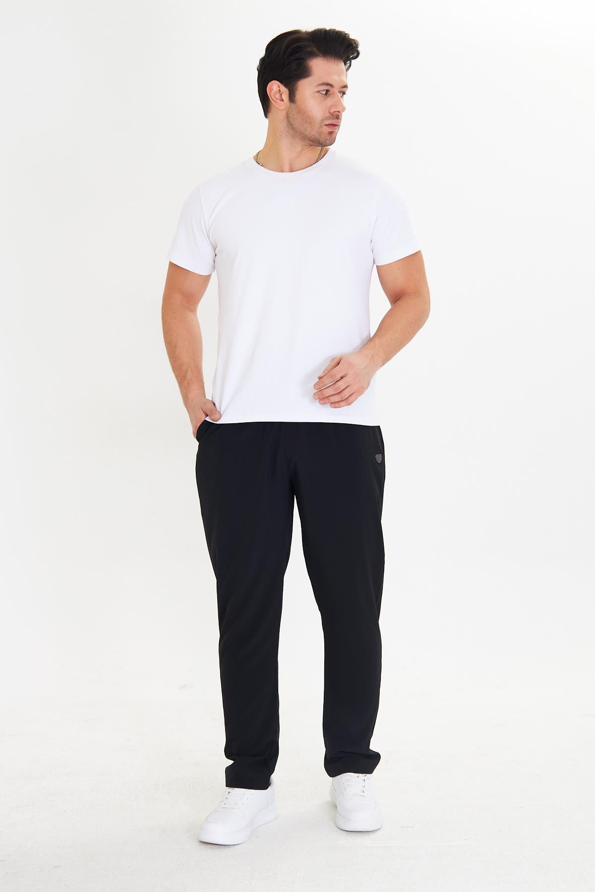 Erkek StretchFit Esnek Eşofman Altı Siyah 2661-S