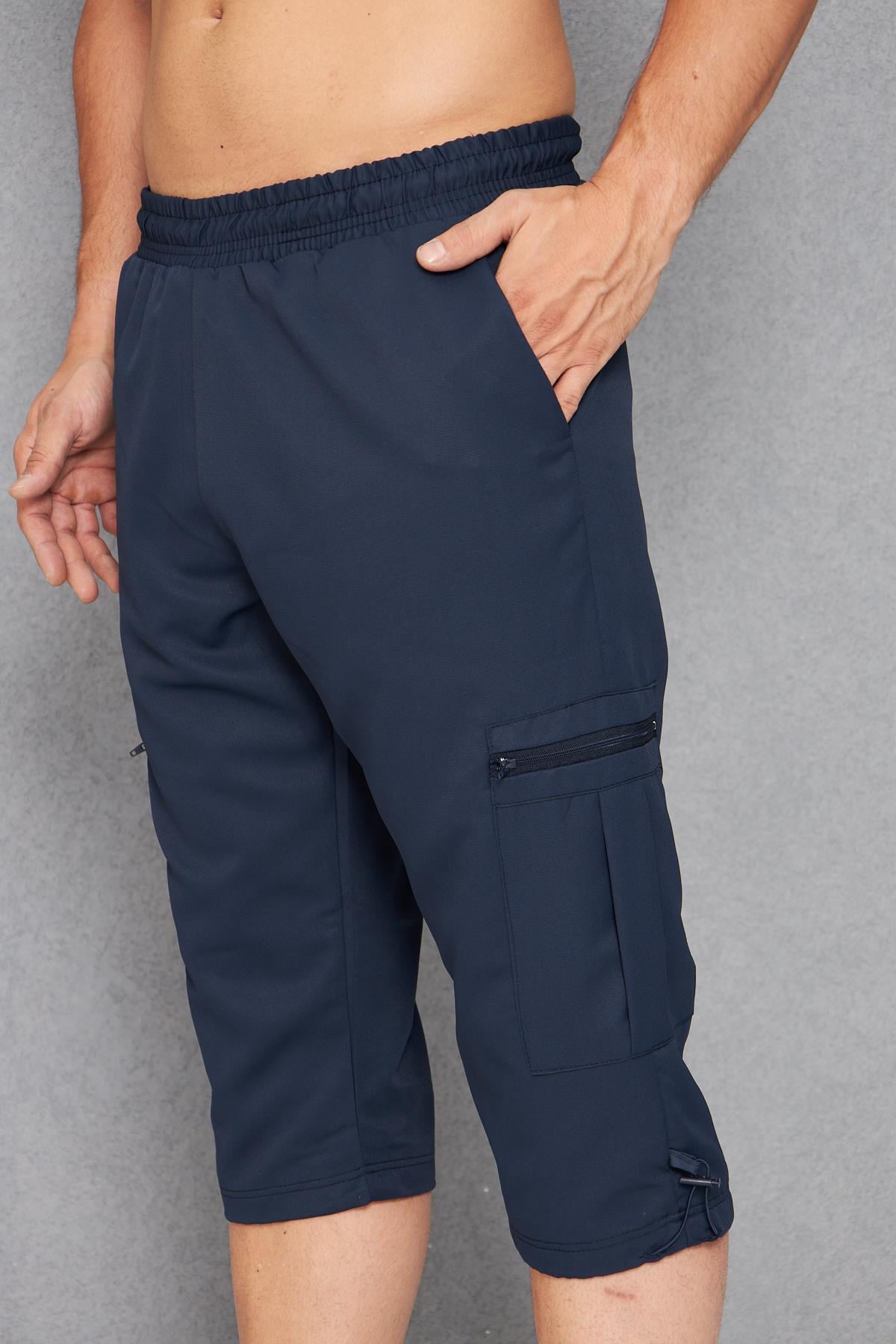 Erkek Kargo Cepli Micro Deniz Kapri Lacivert 2665-L