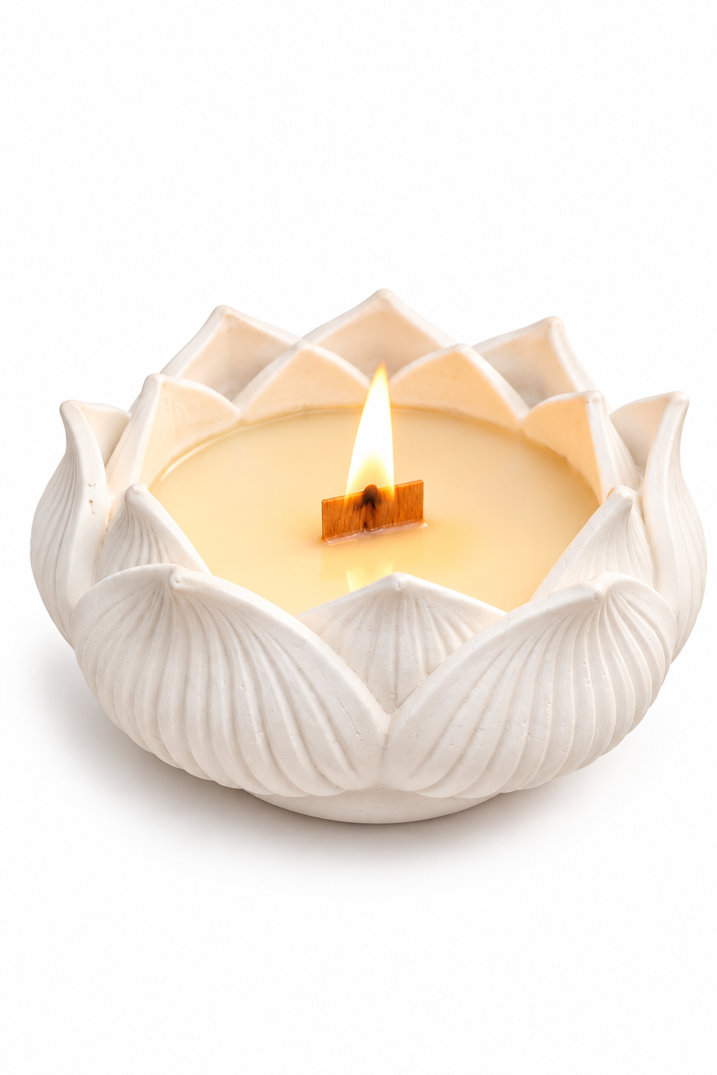 Dekoratif Lotus Desenli Hediyelik Mum-M04