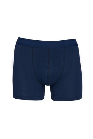 Erkek Pamuklu Likralı Esnek Kumaş Boxer Lacivert 7811-L