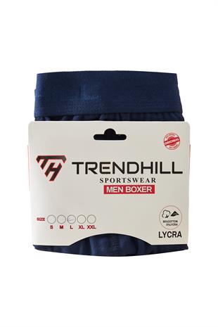 Erkek Pamuklu Likralı Esnek Kumaş Boxer Lacivert 7811-L