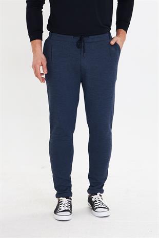 Erkek Polycotton Esnek Jogger Pantalon Lacivert 5801-L