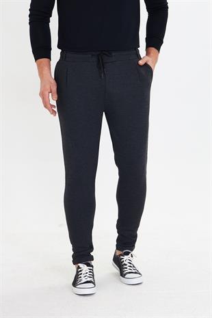 Erkek Polycotton Esnek Jogger Pantalon Siyah 5801-S