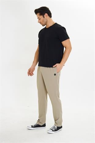 Erkek StretchFit Esnek Eşofman Altı Bej 2660-B