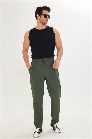 Erkek StretchFit Esnek Eşofman Altı Haki 2660-H
