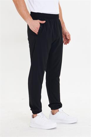 Erkek StretchFit Esnek Lastik Paçalı Eşofman Altı Siyah 2663-S