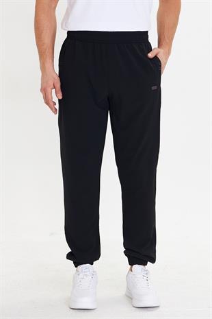 Erkek StretchFit Esnek Lastik Paçalı Eşofman Altı Siyah 2663-S