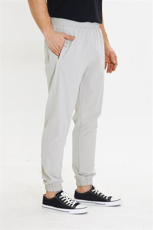 Erkek StretchFit Esnek Lastik Paçalı Eşofman Altı Taş 2663-T
