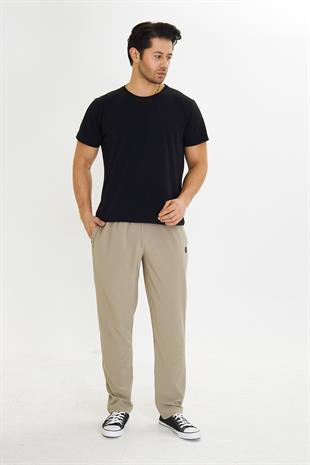 Erkek StretchFit Esnek Eşofman Altı Bej 2661-B