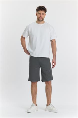 Erkek Polycotton Şort Haki 6050-H 