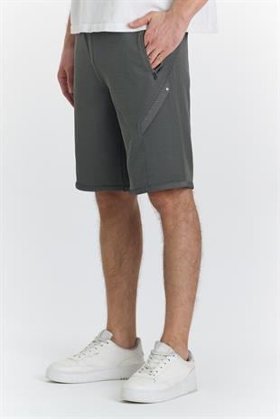 Erkek Polycotton Şort Haki 6050-H 